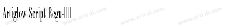 Artiglow Script Regu字体转换